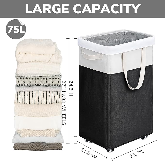 Goodpick Rolling Laundry Hamper