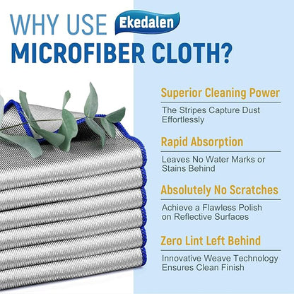 Microfiber Cleaning Cloth Polishing Glass Cleaner Absorbent Kitchen Towel Quick