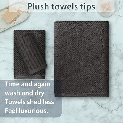 3 Piece Towel Sets for Bathroom, 1 Large Bath 30" x 56", 1 Hand 18" x 28"
