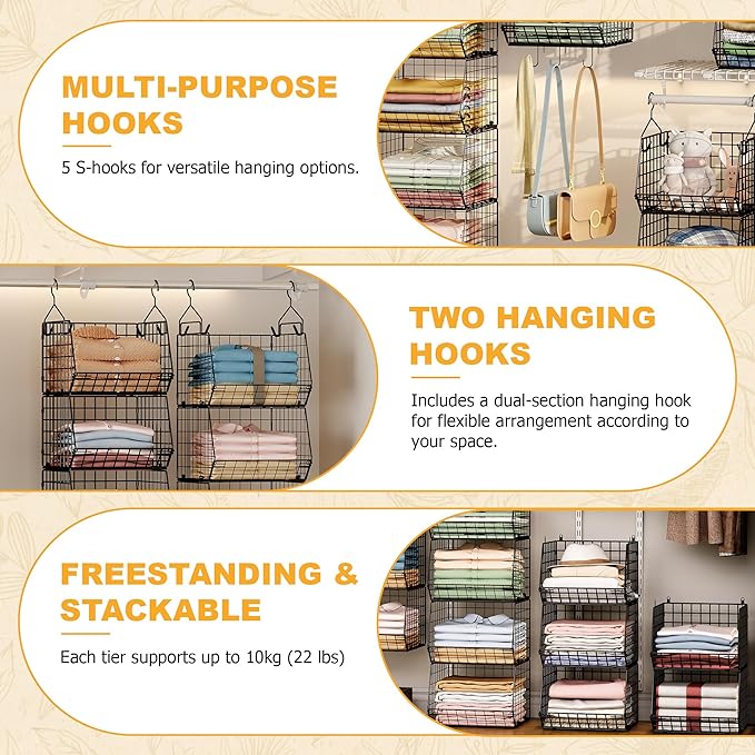 X-cosrack 3-Tier Hanging Storage Organizer