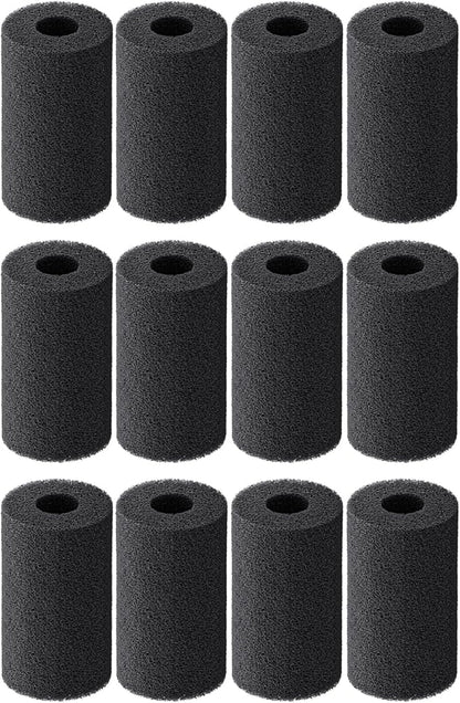 Pawfly 12 Pack Pre-Filter Sponge, Aquarium Filter Sponge 0.8" Intake Sponge Foam Roll for Small Fish Shrimp Fry Fish Tank Covers Accessories