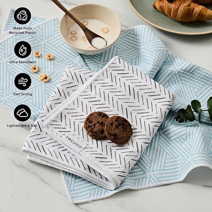RECYCO Waffle Kitchen Towel Set of 2