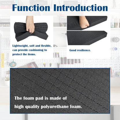 4 Pcs Pick and Pluck Foam 16 x 12 x 2 Inch, Foam Inserts For Cases, Gun Case Polyurethane Foam Sheet for Toolboxes, Storage Drawer, Camera Storage, Game Box, Crafts (16"x12"x 2", 4Pack)