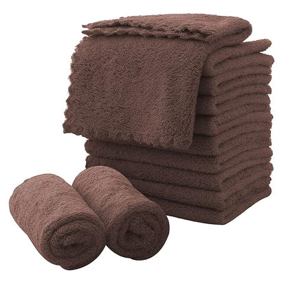 MOONQUEEN Microfiber Facial Cloths Fast Drying Washcloth 12 Pack