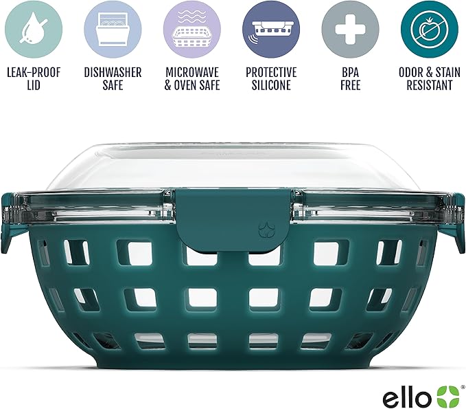 Ello Duraglass Meal Prep Container- Glass Food Storage Container