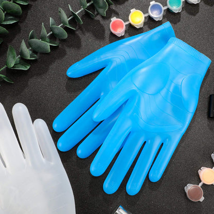 Geyoga 3 Pairs Silicone Gloves for Epoxy Resin Casting Reusable Waterproof Epoxy Gloves Safe Silicone Finger Protectors for DIY Jewelry Making Work Crafts