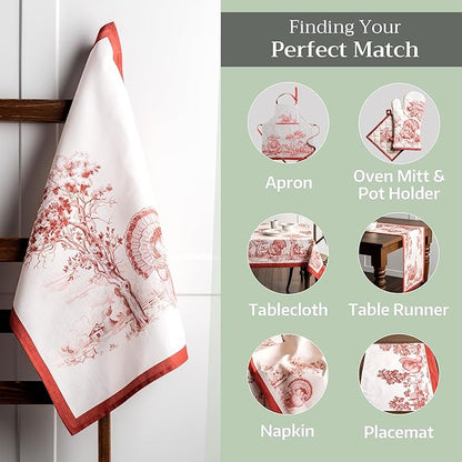 Maison d' Hermine Kitchen Towels Set of 3 100% Cotton 20" x 27.5" Reusable