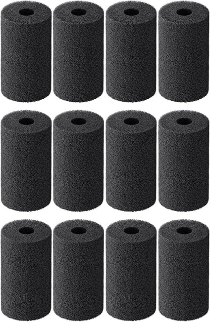 Pawfly 12 Pack Pre-Filter Sponge, Aquarium Filter Sponge 0.4" Intake Sponge Foam Roll for Small Fish Shrimp Fry Fish Tank Covers Accessories