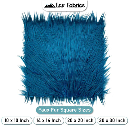 Ice Fabrics Faux Fur Fabric Squares - 10x10 Inches Pre-Cut Craft Fur - Shaggy Mohair Fabric for Costumes, Apparel, Rugs, Pillows, Decorations and More - Lime Green - 10"x10"