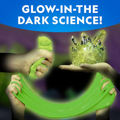 NATIONAL GEOGRAPHIC Mega Science Kit - Glow in The Dark Lab with Crystal Growing Kit, Slime Making, Glowing Putty, and More Science Experiments, Slime Kit for Boys and Girls (Amazon Exclusive)