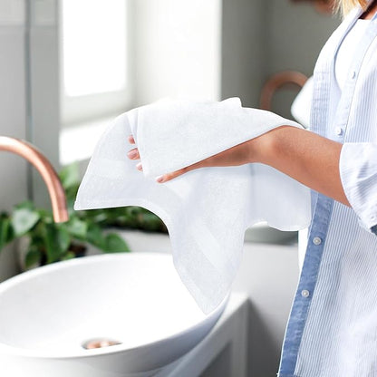 GLAMBURG Ultra Soft 6-Piece Hand Towel Set 16x28-100% Ringspun Cotton