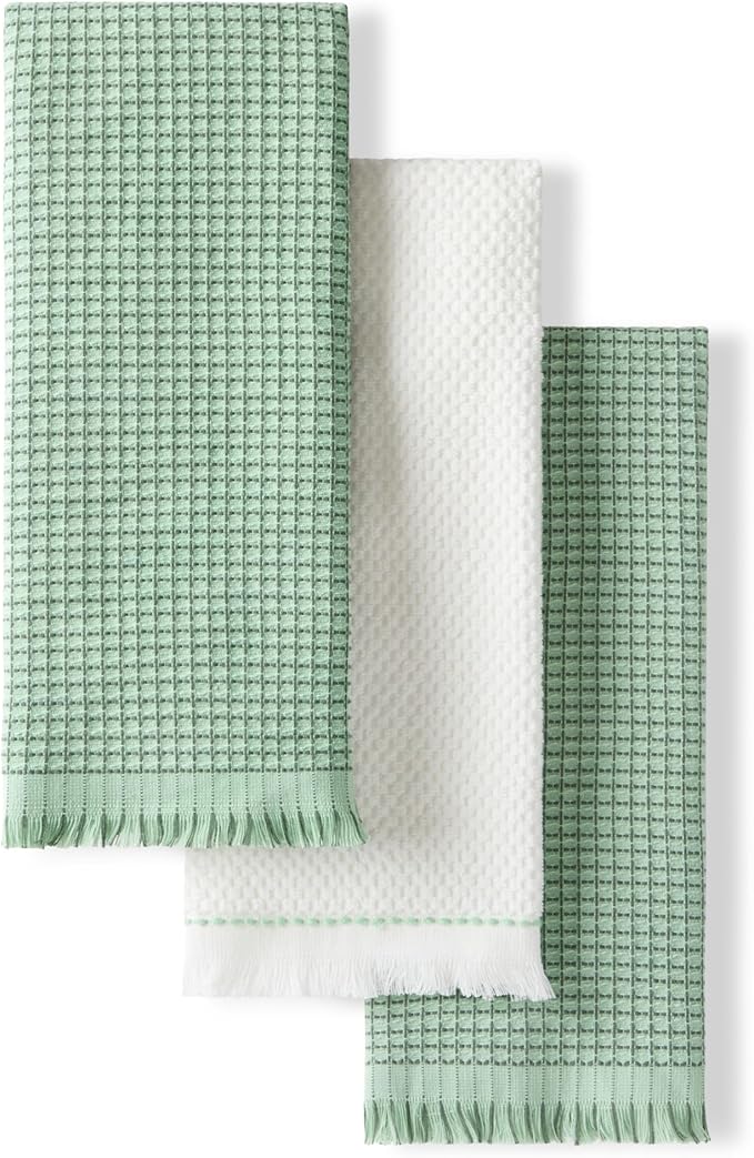 KitchenAid Gourmet Series Gridlines Kitchen Towels 3-Pack Set, 100% Cotton