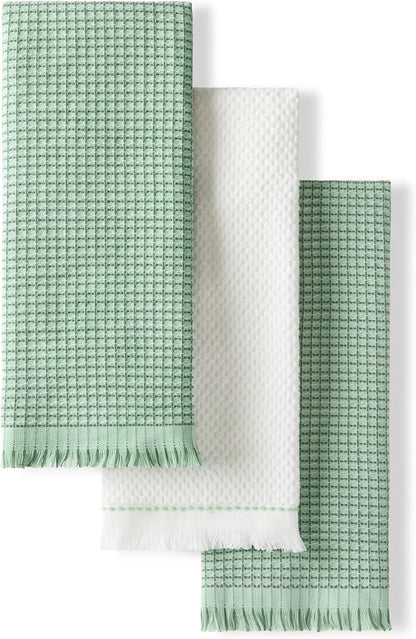 KitchenAid Gourmet Series Gridlines Kitchen Towels 3-Pack Set, 100% Cotton