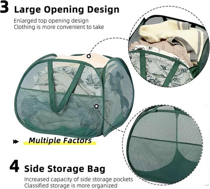 Collapsible Laundry Basket, 90L Foldable Pop Up Laundry Hamper