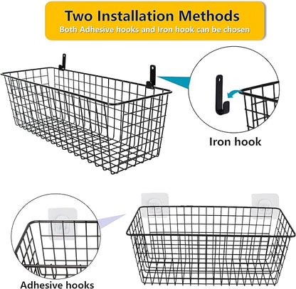 Joben Oligey 3 Set Hanging Wall Baskets, Wire Basket