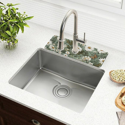 Kitchen Sink Splash Guard 2 PCS 30 Inch Sink Faucet Mat Splash Guard