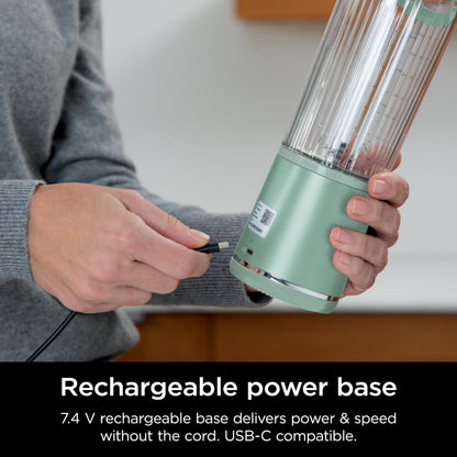 Ninja BC151BK Blast Portable Blender, Cordless, 18oz. Vessel, Personal Blender-for Shakes & Smoothies, BPA Free, Leakproof-Lid & Sip Spout, USB-C Rechargeable, Dishwasher Safe Parts, Black