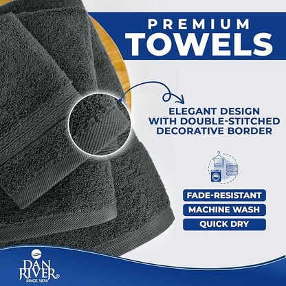 DAN RIVER 8 PC Luxury Bath Towels