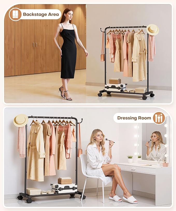 Homde Rolling Clothes Rack
