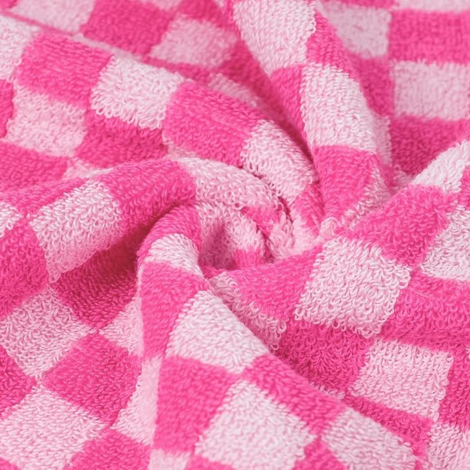 Jacquotha Pink Hand Towels 4 Pack, Cotton Decorative Bathroom Hand Towel &