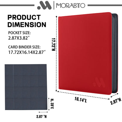 MORABTO Card Binder 20 Pocket,Trading Card Binder Holds up to 2000 Cards with 50 Sleeves,Zipper Card Holder Album Compatible with TCG Card/Game Cards/Sports Card