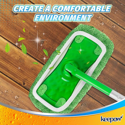 KEEPOW Reusable Microfiber Mop Pads