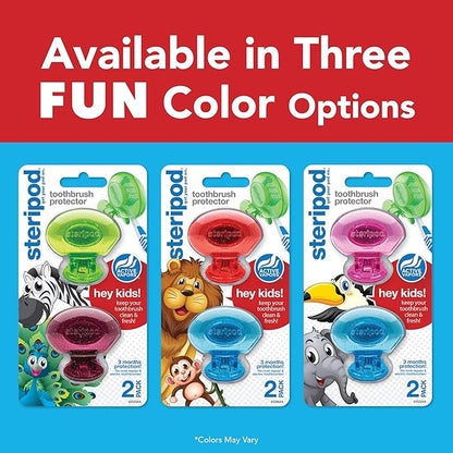 Steripod Kids' Clip-On Toothbrush Protector, Keeps Toothbrush Fresh and Clean