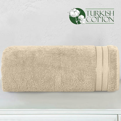 Elegant Comfort Three Line Popcorn Extra Large Luxury Bath Towel