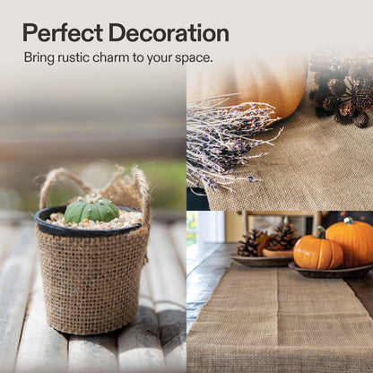 VIVOSUN 40 in x 30 ft Burlap Fabric, High Density Natural Jute Fiber, Multipurpose Burlap for Gardening, Outdoor Plant Care, Weed Barrier, DIY Crafts, and Decoration
