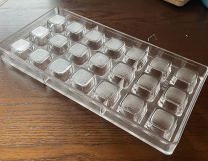 Square Shape Polycarbonate Chocolate Mold DIY Handmade Chocolate PC Mold Pastry Chocolate Tool