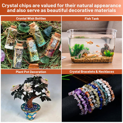 1.1lb Natural Multicolor Agate Crystal Tumbled Chips-Agate Healing Crystals Chips, Crushed Crystal Gemstones for Crafts, Beautiful Package for Gift (Multicolor Agate)