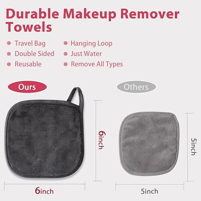 Makeup Remover Cloth, Makeup Remover Pads Microfiber Face Washcloth