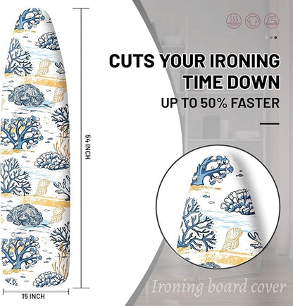 Extra Thick Ironing Board Cover and Pad, 15x54 Ironing Board Cover, Resist