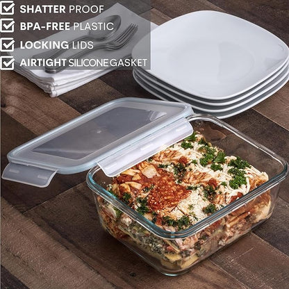 Razab 3300 ml / 112 oz Large Glass Food Storage Containers