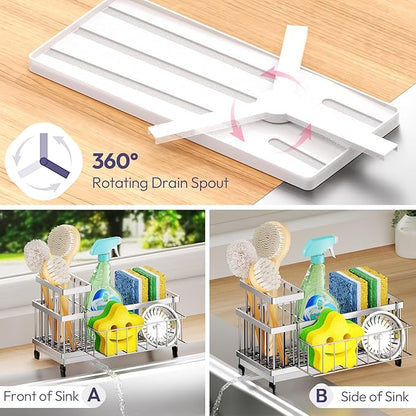 SWTYMIKI Sink Caddy Sponge Holder