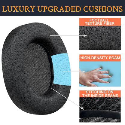 SOULWIT Replacement Earpads for SteelSeries Arctis 1/3/5/Arctis 7/7+/7P/7P+/7X/7X+/9/9X/Pro/Prime(Do Not Fit Any Arctis Nova) Headset, Ear Pads Cushions with High-Density Foam - Black