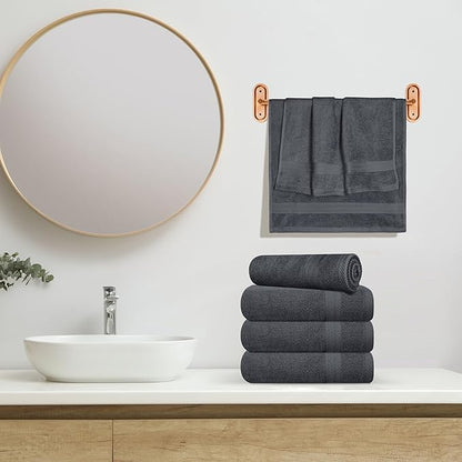 GLAMBURG Ultra Soft 6-Piece Hand Towel Set 16x28-100% Ringspun Cotton