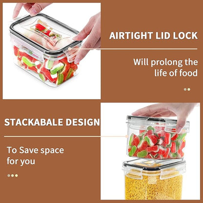 PRAKI Airtight Food Storage Containers Set, Flour & Sugar