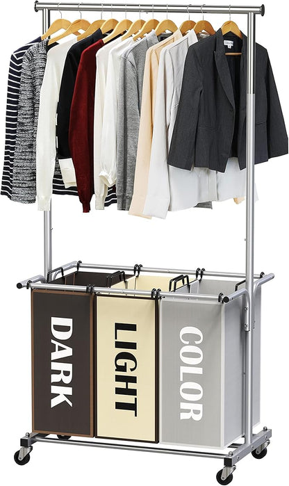 Simple Houseware 3-Bag Laundry Sorter