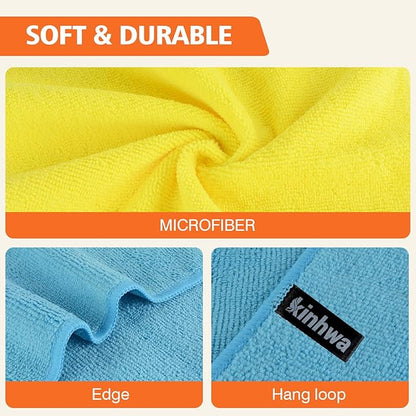 KinHwa Kitchen Washcloths for Dishes Absorbent Microfiber Dish Cloths Quick Dry