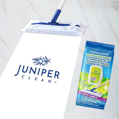 Wet Floor Wipes, Fresh Scent & Plant-Based Textured Cloth Trap Absorb Dirt