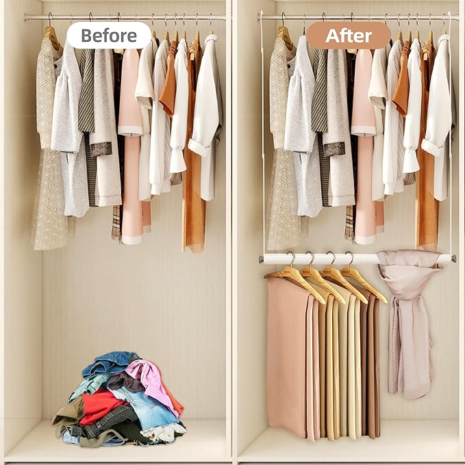 STORAGE MANIAC Adjustable Closet Rod Extender