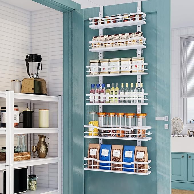 Over The Door Pantry Organizer，6-Tier Over The Door Organizer