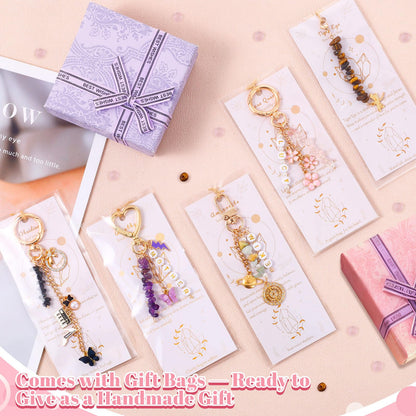 TOHONGADON 907 Pcs Lip Gloss Charms, Keychain Making Kit, Bag Charm Kit with 5 Kinds of Crystal Stones, 343 Charms, 24 Keychain Clips, Key Ring Jewelry Plier, Extender Chain for DIY Crafting
