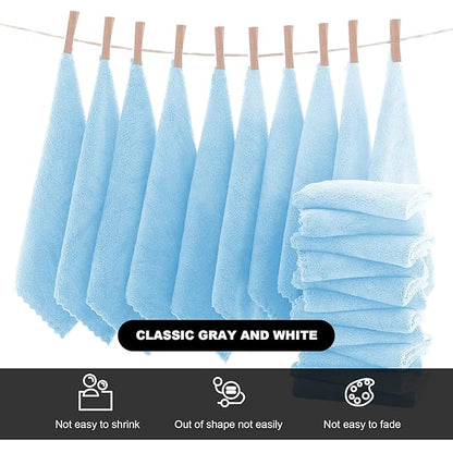 MOONQUEEN Microfiber Facial Cloths Fast Drying Washcloth 12 Pack