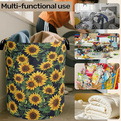 Sunflower Laundry Basket with Handles