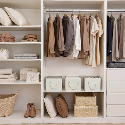 StorageWorks Storage Baskets for Shelves, Fabric Storage Bins, Closet