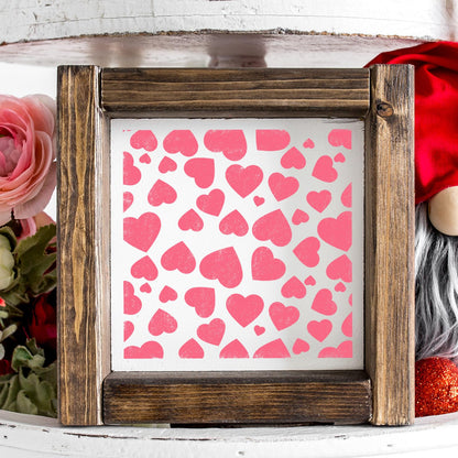 JarThenaAMCS 16Pcs Heart Shaped Stencils Assorted Stencils Reusable Love Heart Plastic Drawing Painting Template for Mother's Day Valentine's Day DIY Art Craft Painting on Wood