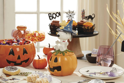 Lenox Serveware, The Great Pumpkin Figural Treat Dish, Handwash Only, Durable Porcelain Dish Tray, Halloween Decor Indoor, Halloween Table Decorations, Snoopy Design, Fall Decor (8 x 6.5 x 1-inch)