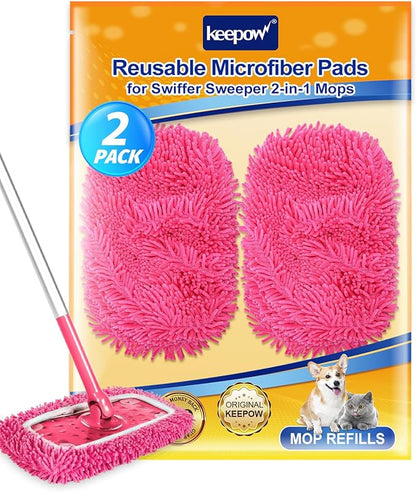 Reusable Microfiber Mop Pads Compatible